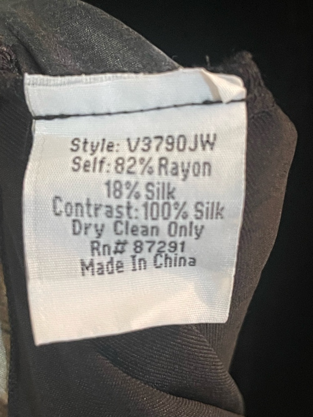 JWLA Johnny Was Mixed Media 3/4 Sleeve black  Velvet Front Silk Back dress Sz XL - Picture 7 of 9